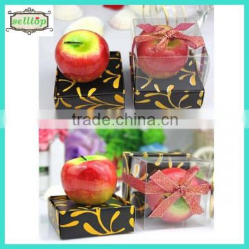 Hot sell apple shape candle 2014 wedding giveaway gifts