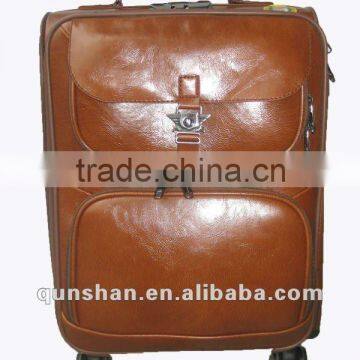 genuine leather trolley case&2012 new spinner trolley luggage&new trolley suitcase