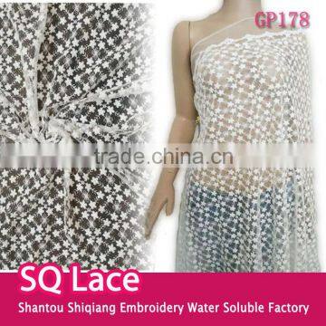 Wholesale Polyester Fabric Milk Silk Lace Fabric Lace Dress Designs