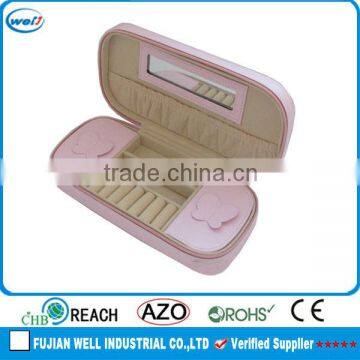 Fancy pink heart jewelry box to korea