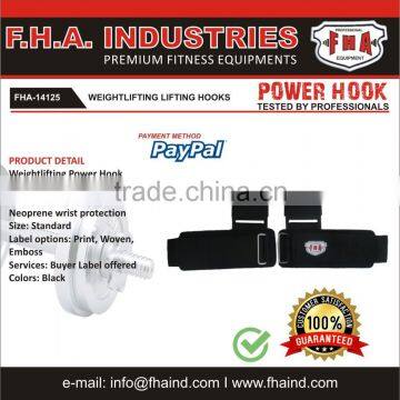 Power Weight Lifting Hooks - Best Weightlifting Strap Hooks for Gym Training Workout Like Deadlift & Shrugs