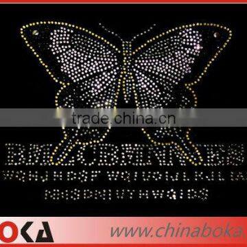 Hot Sale Rhinestone Butterfly Shape Transfer Motif