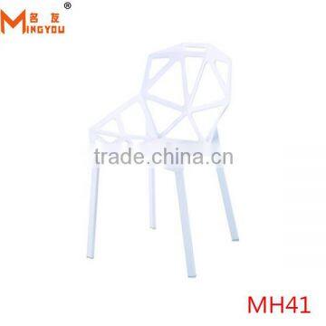 Cheap Metal Leg Plastic Seat Colorful Chairs photo-5