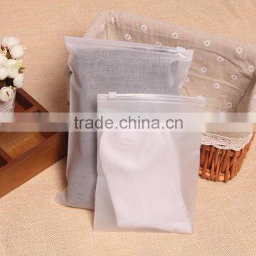 Wholesale Custom Printed Frosted/half clear/clear transparent Zip Lock PVC Plastic Bag for Socks/stockings