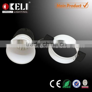 New cob 10w 15w 20w led downlight with rimless design downlight