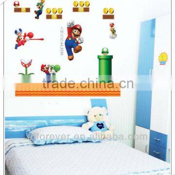 Hot sale XL super mario game sticker baby room wall decor 60*90cm