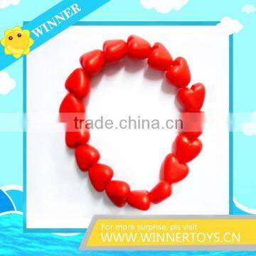 Charming red heart shape link bracelet jewelry