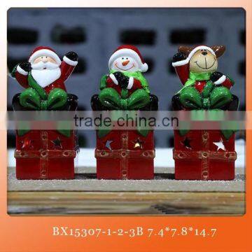 2015 Diy Ceramic Christmas Decorations Santa With LED photo-6