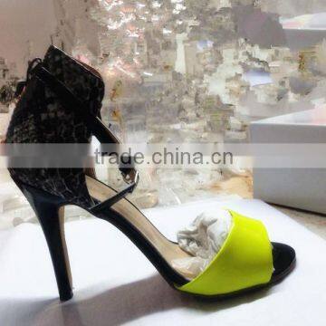 Ladies Party Wear Shoes High Heel Sandals Catwalk 2016 Handmade Sandals African Dress Shoes photo-3