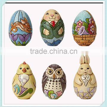 Mini decorated easter eggs toys decorating figurines