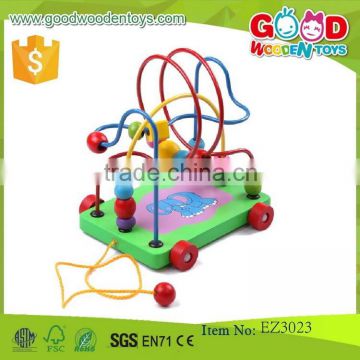 high quality wooden racking beads toy OEM kids educational bead game toys EZ3023