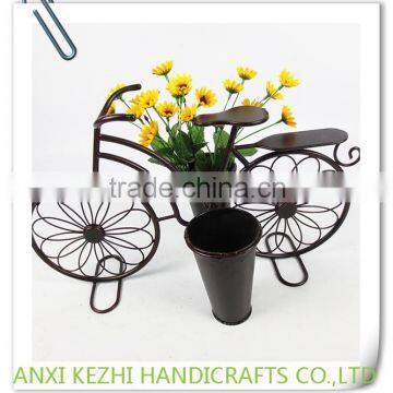 KZ160128 Unique Garden Planter Metal Bike Flower Pot