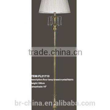 CE/UL/SAA brass floor lamp crystal decoration FL21713