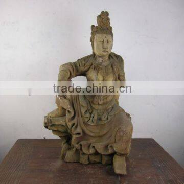 chinese antique wooden buddha statu