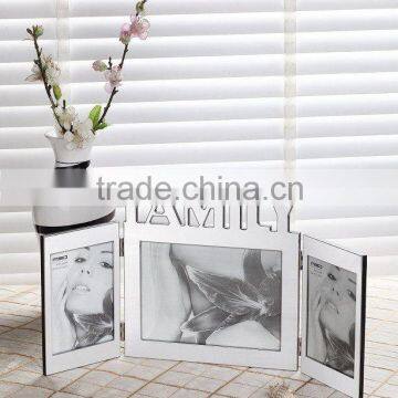 2014 hot sales silver finish Aluminium Frame Family Collage Frame with velvet backing