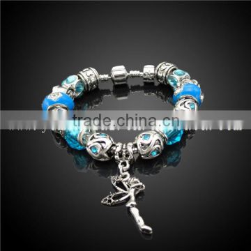 zinc alloy energy glass bracelet