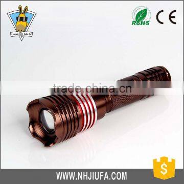 JF 3 Modes 1x18650 Batteries Adjustable Focus torch flashlight, flashlight torch, led flashlight torch