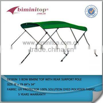 UV Protector 3 bow bimini top for fishing boat