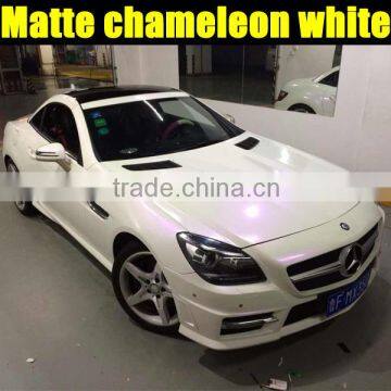 New arrival matte white chameleon film , matte white to purple chameleon film