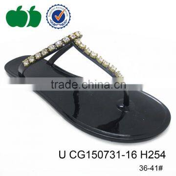 2015 Popular Beuatiful Lady Cheap Pvc Slipper With Diamond photo-2