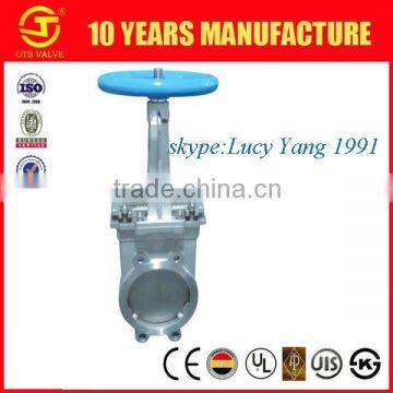 manual knife gate valve dn200 for water systme