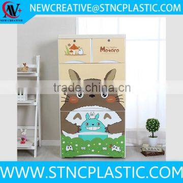 5 layer kids toy sundries storage plastic cabinets