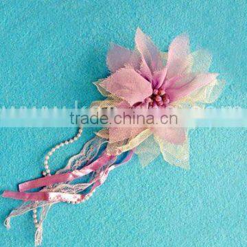 handmade fancy flower brooch WBR-071