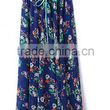 2014 Ladeis newest floral print pictures of long skirts