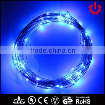 blue decorative running led copper lights for christmas