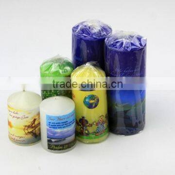 Colorful pillar church candle / white big candle wholesale