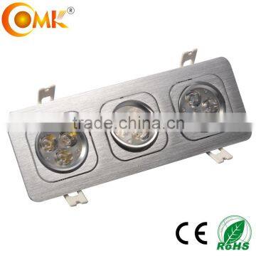 3*3*3W pure aluminum led grill light fixture