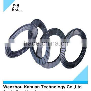 Double serrated flat safety spring washer 65Mn black coating