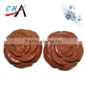 wholesale gold sand gemstone flower carving