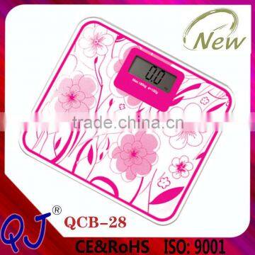 good quality 180kg promotional mini cheap human personal body weighting lcd glass digital electronic bathroom scale