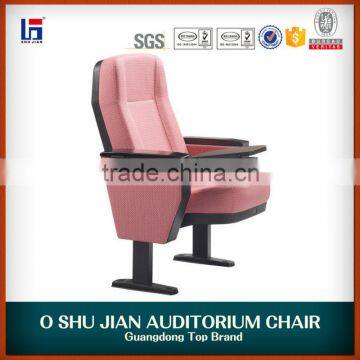 Durable auditorium chair with table