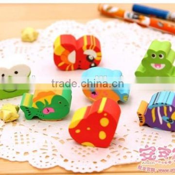 Korea stationery wooden pencil , cute pencil with eraser