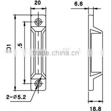 Pull Handle ,Steel Stamping Handle for PVC Sliding Window photo-2
