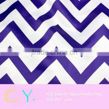 Chervon Printing Tablecloth White/Purple