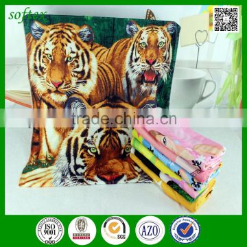 China wholesale custom animal print microfiber low price beach towel