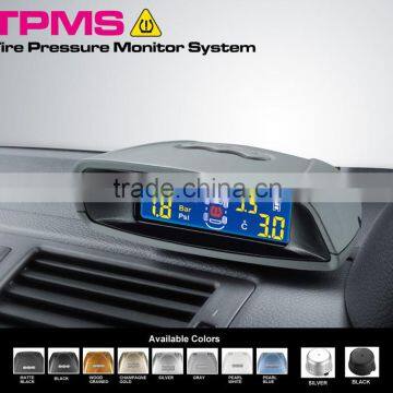 wireless rechargeable display car tire pressure monitor with internal sensor