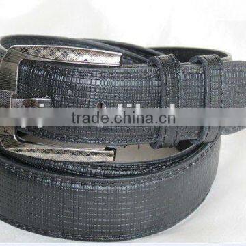 2013 classic genuine leather belts men with pin metal buckle