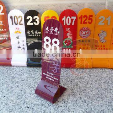 Full color printed table number stands