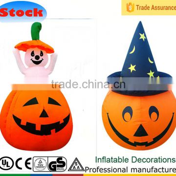 DK-114 119 up and down moving toy inflatable halloween decoration pumpkin stars and stripes hat