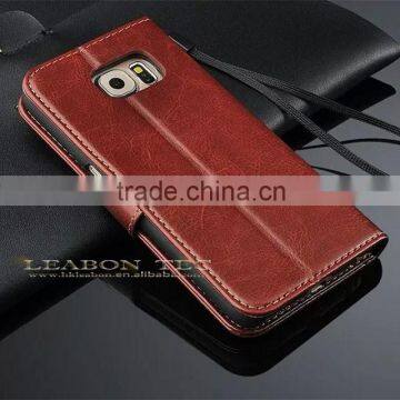 Wallet Leather Case for Samsung Galaxy s6 Edge Cover Case photo-5