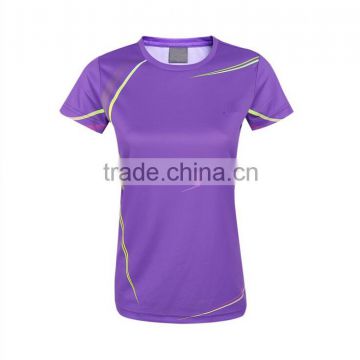 2016 custom wholesale wecking moisture ladies running tshirt