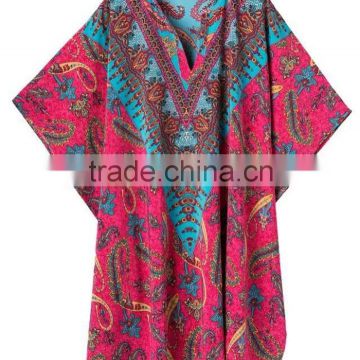 Wholesale Beachwear Customaize Tunic Blouse Designs Cotton Dubai Kaftan