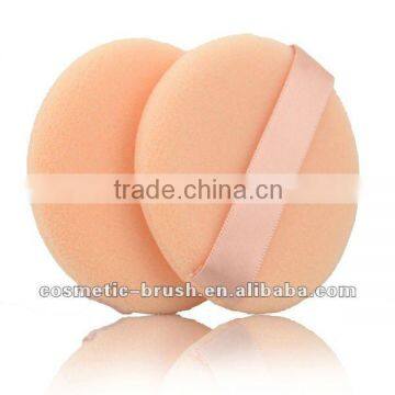 2012 New arrival best seller high quality white pink round sponge cosmetic makeup powder puff