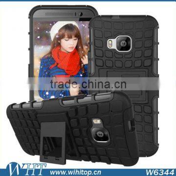 Silicone+ PC Orange Shockproof Case for HTC One M9, With Stand Function photo-6