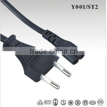 Euro 2.5A,250V extension cord plug