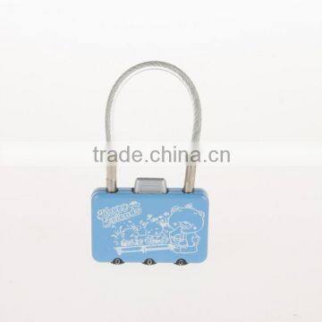 2015 New Design Hot Sale Cute Lock Zinc Alloy Combination Cable Lock photo-4